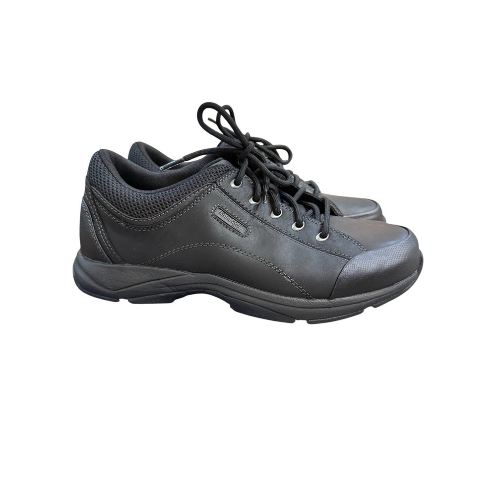 Rockport MEN'S CHRANSON LACE-UP Size 9W Black Sneaker Style